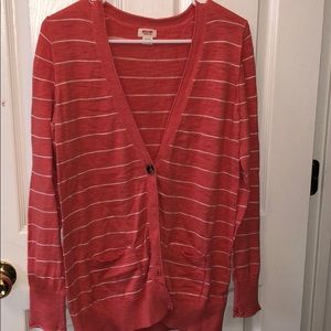 GUC XL Mossimo Coral striped Cardigan
